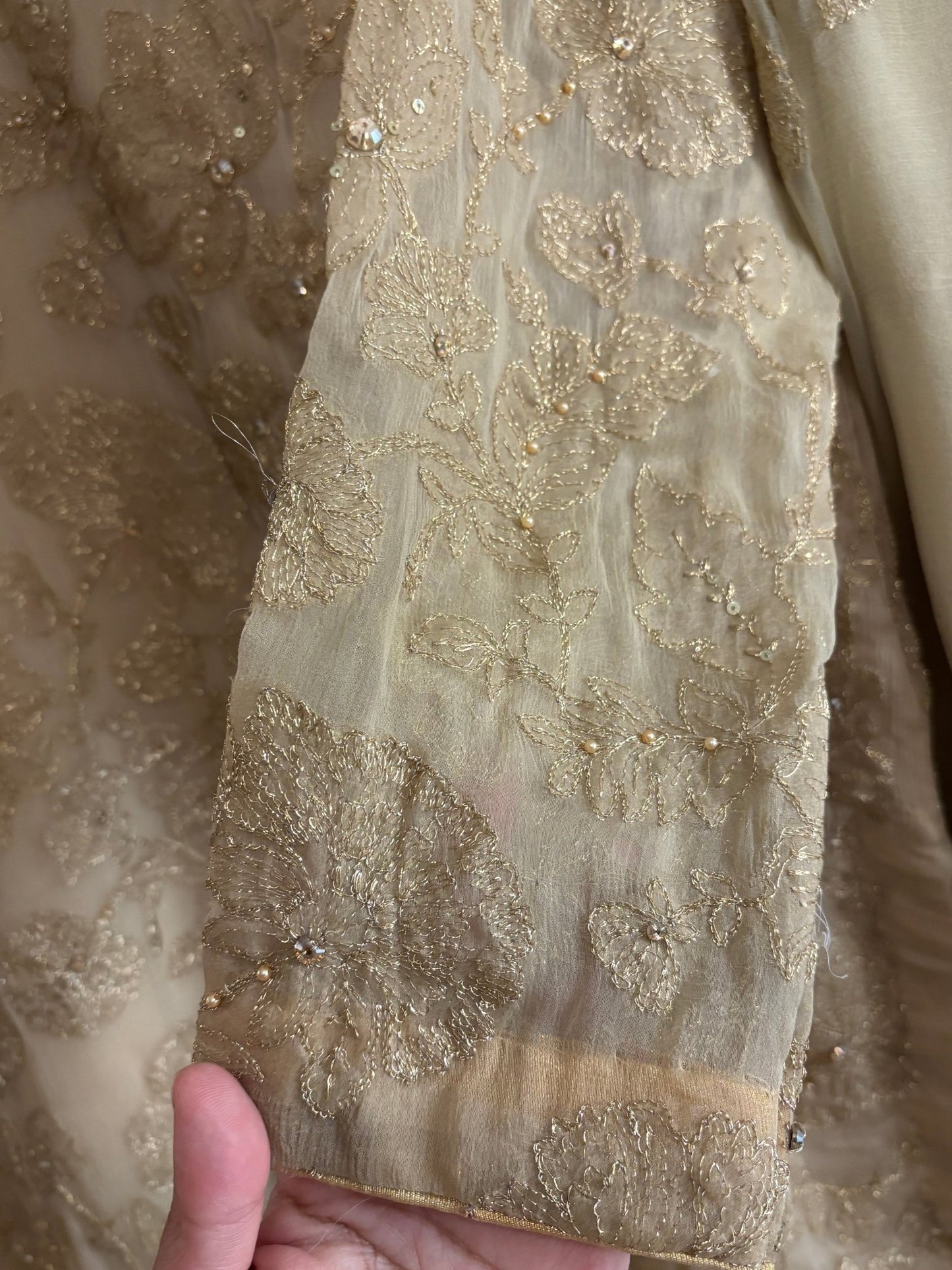 • Clothing: Embroidered/Printed suit for women - Made of best quality fabric - lawn or linen or chiffon - pure silk - Available at Najma Designs & Co. • Jewelry: Gold - plated stud earrings for