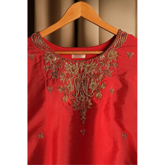 close uo of embroidery