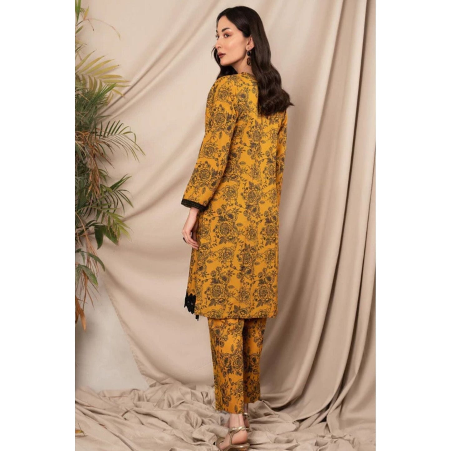 • Clothing: Embroidered/Printed suit for women - Made of best quality fabric - lawn or linen or chiffon - pure silk - Available at Najma Designs & Co. • Jewelry: Gold - plated stud earrings for