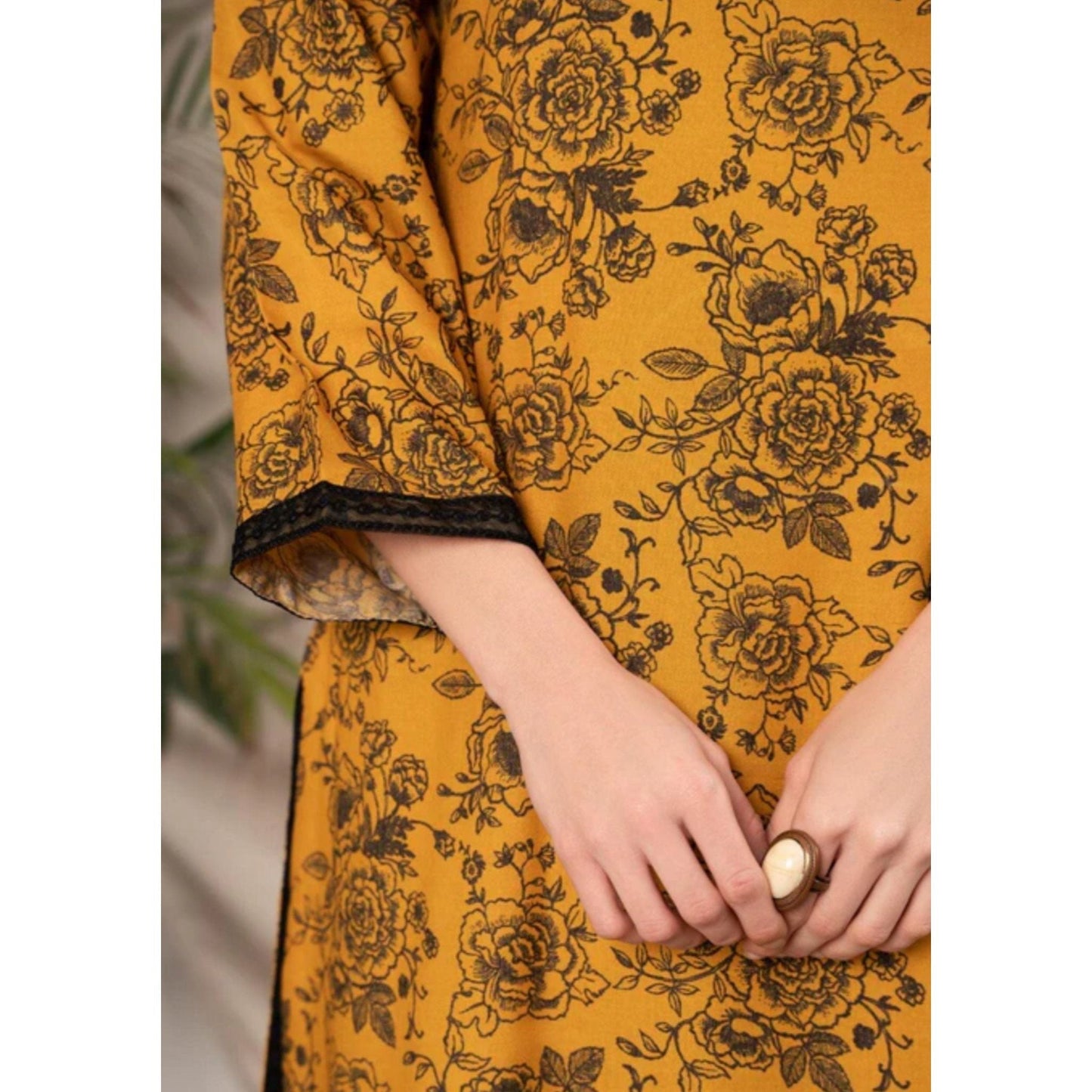 • Clothing: Embroidered/Printed suit for women - Made of best quality fabric - lawn or linen or chiffon - pure silk - Available at Najma Designs & Co. • Jewelry: Gold - plated stud earrings for