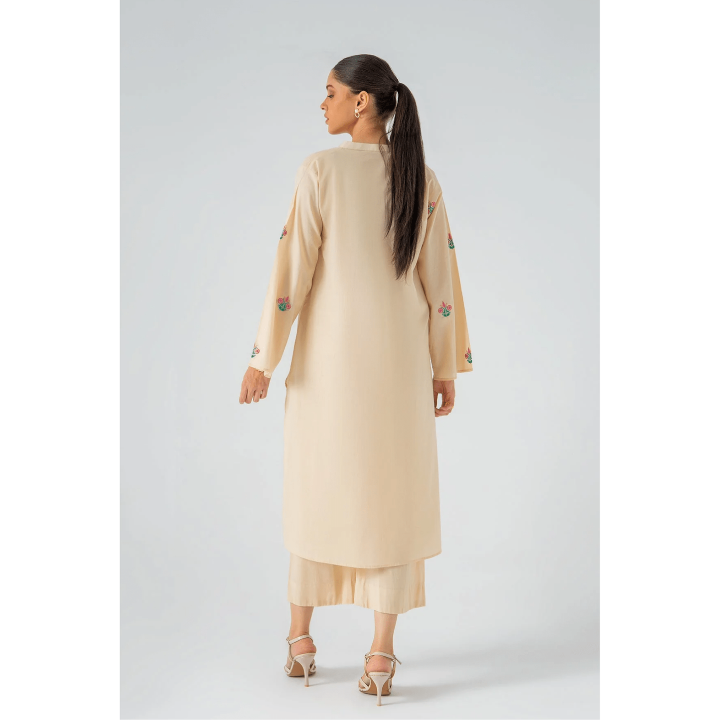 Luxury Viscose Co-Ord Suit – Expertly crafted with intricate embroidery for a sophisticated and elegant style.