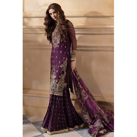 Charizma Luxury Chiffon Stitched Suit – Embroidered designer outfit with premium chiffon fabric, same as in the picture.
