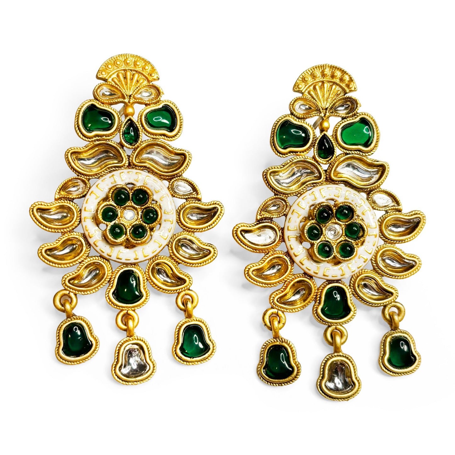 • Clothing: Embroidered/Printed suit for women - Made of best quality fabric - lawn or linen or chiffon - pure silk - Available at Najma Designs & Co. • Jewelry: Gold - plated stud earrings for