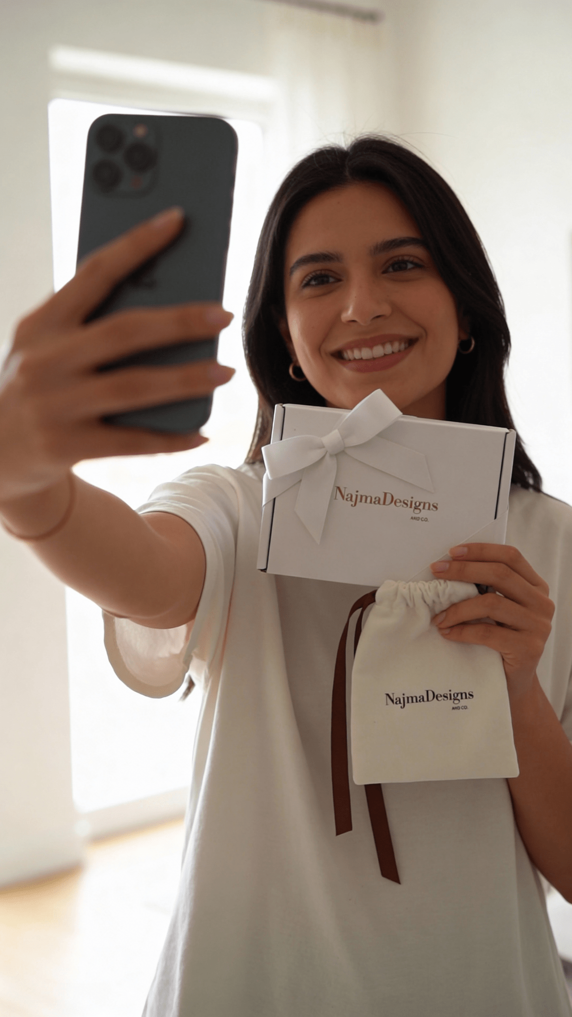 • Clothing: Embroidered/Printed suit for women - Made of best quality fabric - lawn or linen or chiffon - pure silk - Available at Najma Designs & Co. • Jewelry: Gold - plated stud earrings for