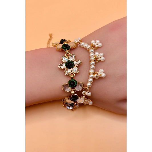 Gulab kundan Bracelet - NajmaDesigns & Co.
