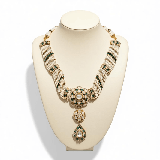 • Clothing: Embroidered/Printed suit for women - Made of best quality fabric - lawn or linen or chiffon - pure silk - Available at Najma Designs & Co. • Jewelry: Gold - plated stud earrings for