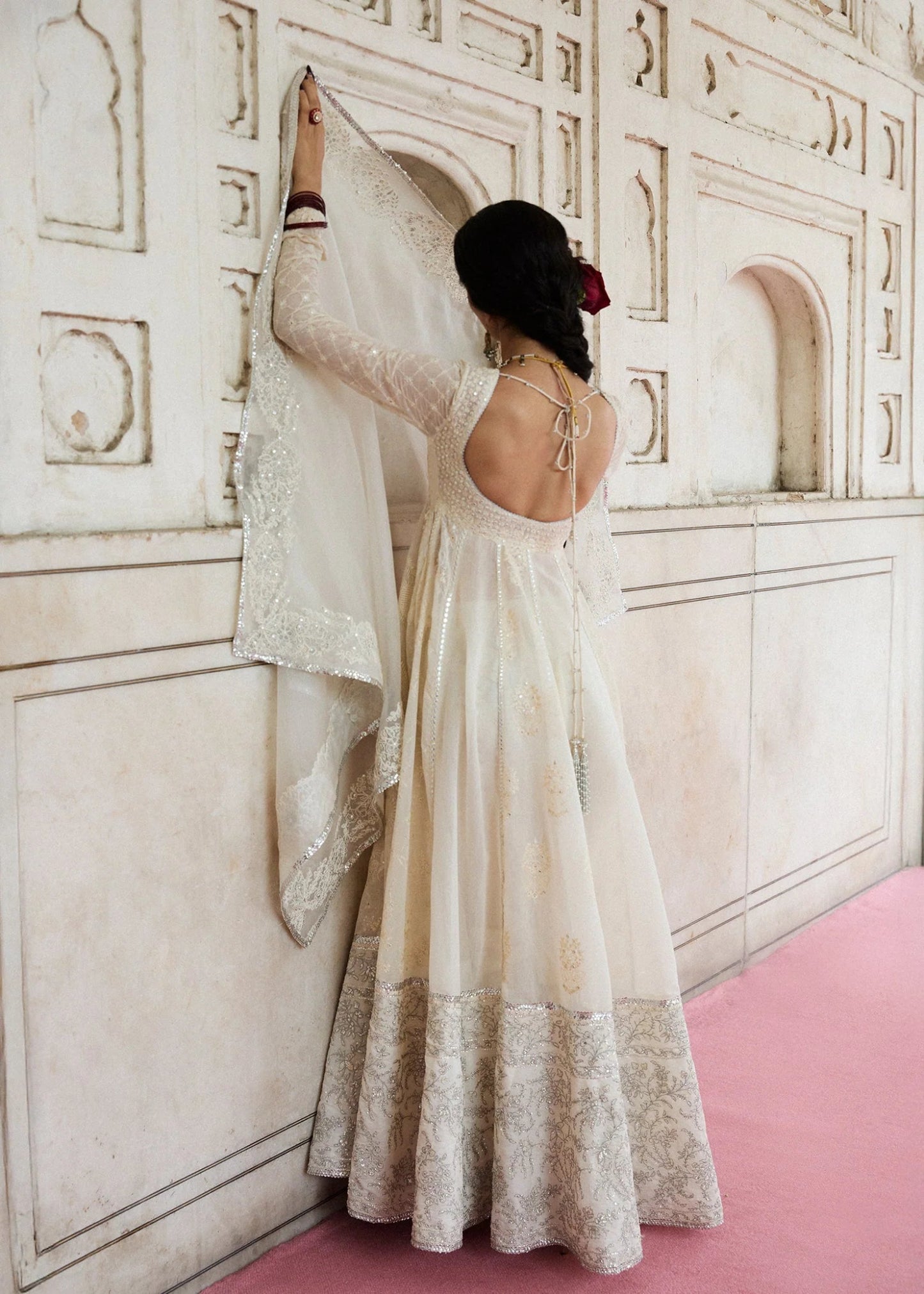 • Clothing: Embroidered/Printed suit for women - Made of best quality fabric - lawn or linen or chiffon - pure silk - Available at Najma Designs & Co. • Jewelry: Gold - plated stud earrings for