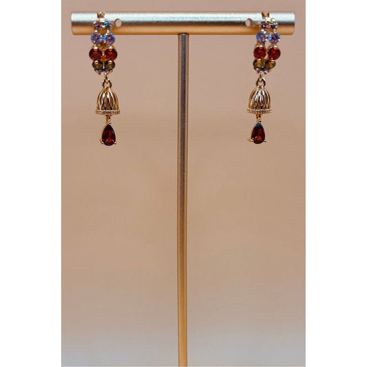 Jhumkies muticolor stones