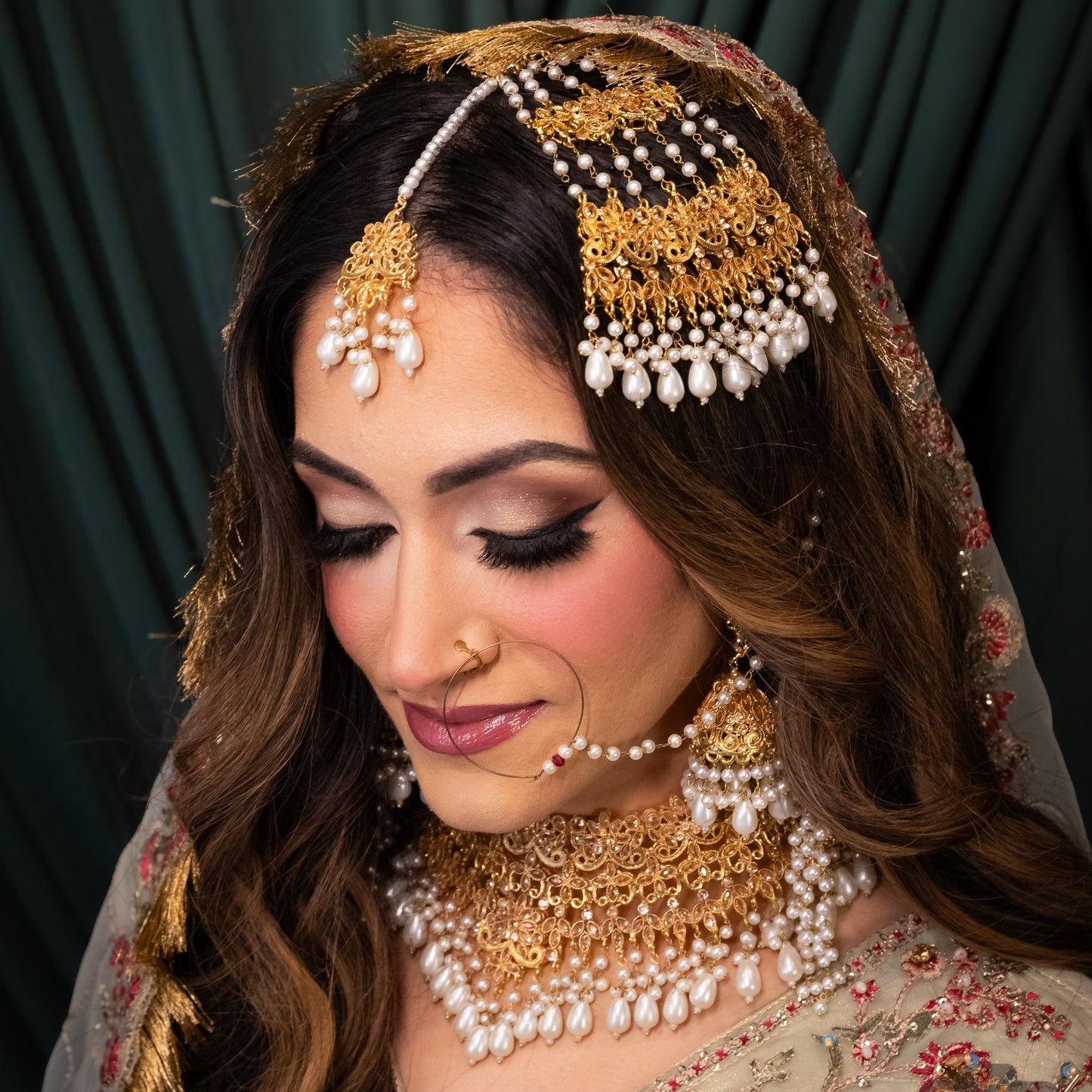 • Clothing: Embroidered/Printed suit for women - Made of best quality fabric - lawn or linen or chiffon - pure silk - Available at Najma Designs & Co. • Jewelry: Gold - plated stud earrings for