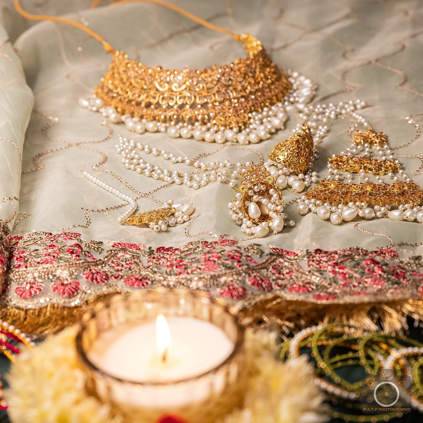 • Clothing: Embroidered/Printed suit for women - Made of best quality fabric - lawn or linen or chiffon - pure silk - Available at Najma Designs & Co. • Jewelry: Gold - plated stud earrings for