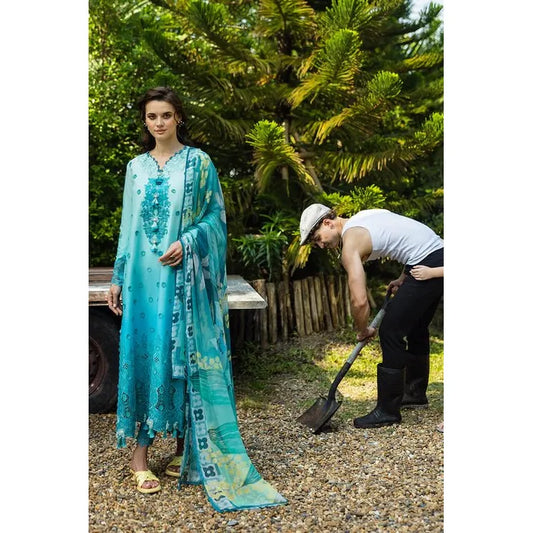 • Clothing: Embroidered/Printed suit for women - Made of best quality fabric - lawn or linen or chiffon - pure silk - Available at Najma Designs & Co. • Jewelry: Gold - plated stud earrings for