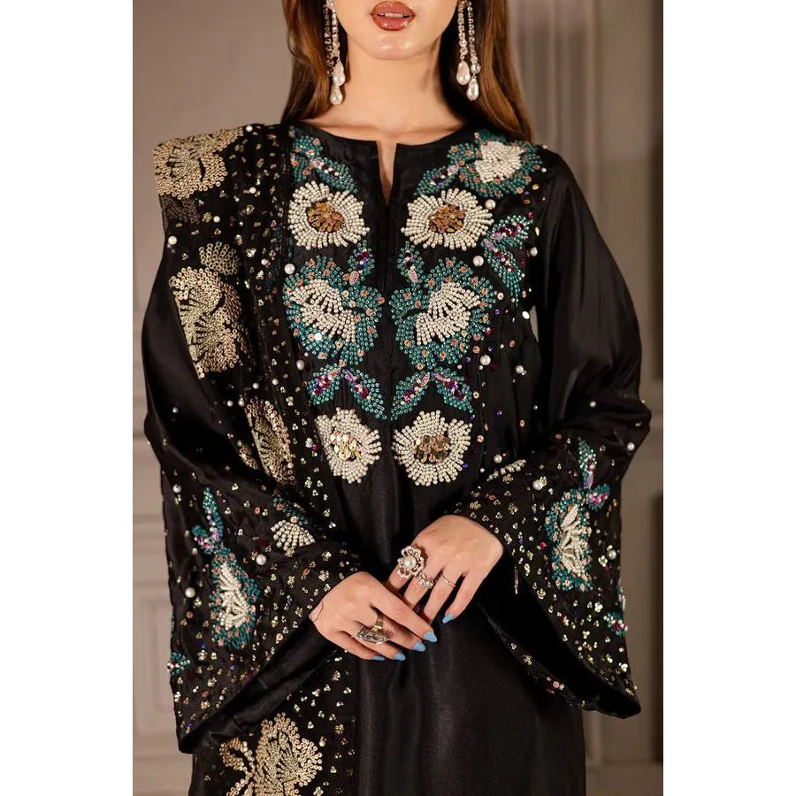 • Clothing: Embroidered/Printed suit for women - Made of best quality fabric - lawn or linen or chiffon - pure silk - Available at Najma Designs & Co. • Jewelry: Gold - plated stud earrings for