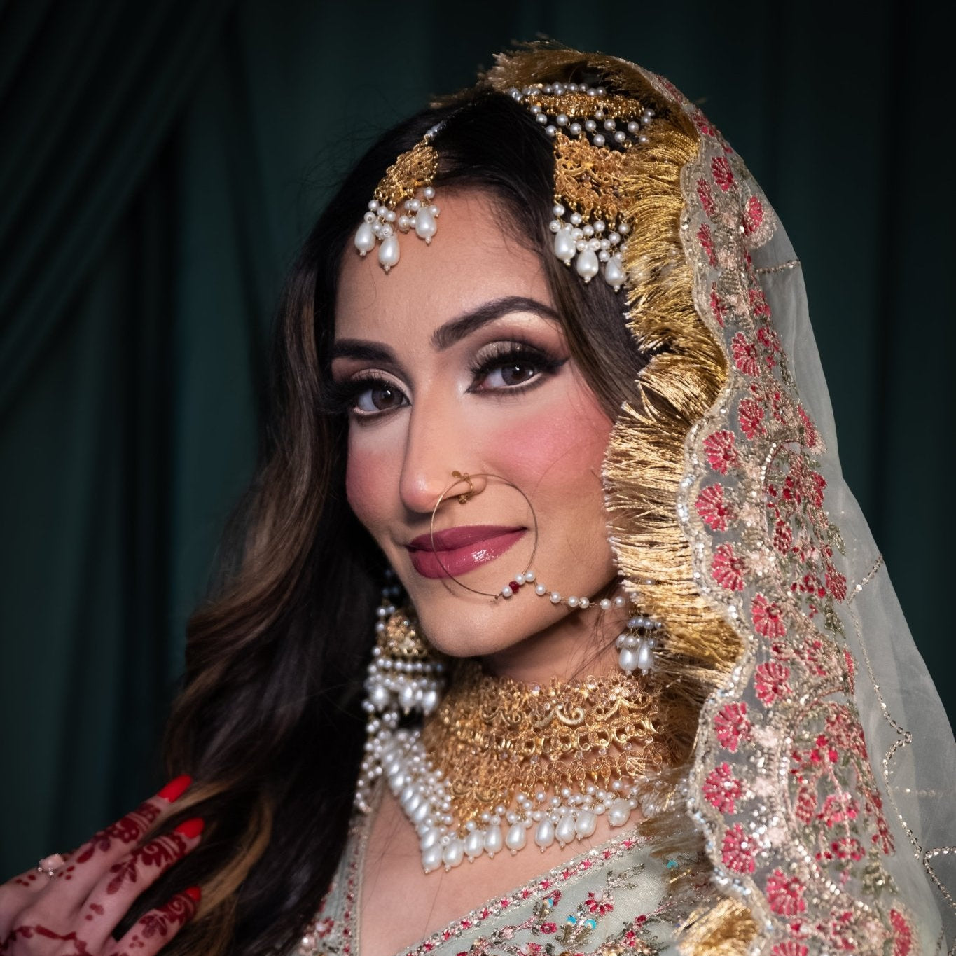 • Clothing: Embroidered/Printed suit for women - Made of best quality fabric - lawn or linen or chiffon - pure silk - Available at Najma Designs & Co. • Jewelry: Gold - plated stud earrings for