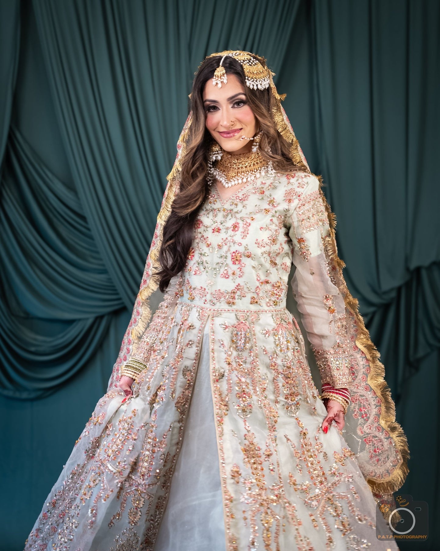 • Clothing: Embroidered/Printed suit for women - Made of best quality fabric - lawn or linen or chiffon - pure silk - Available at Najma Designs & Co. • Jewelry: Gold - plated stud earrings for