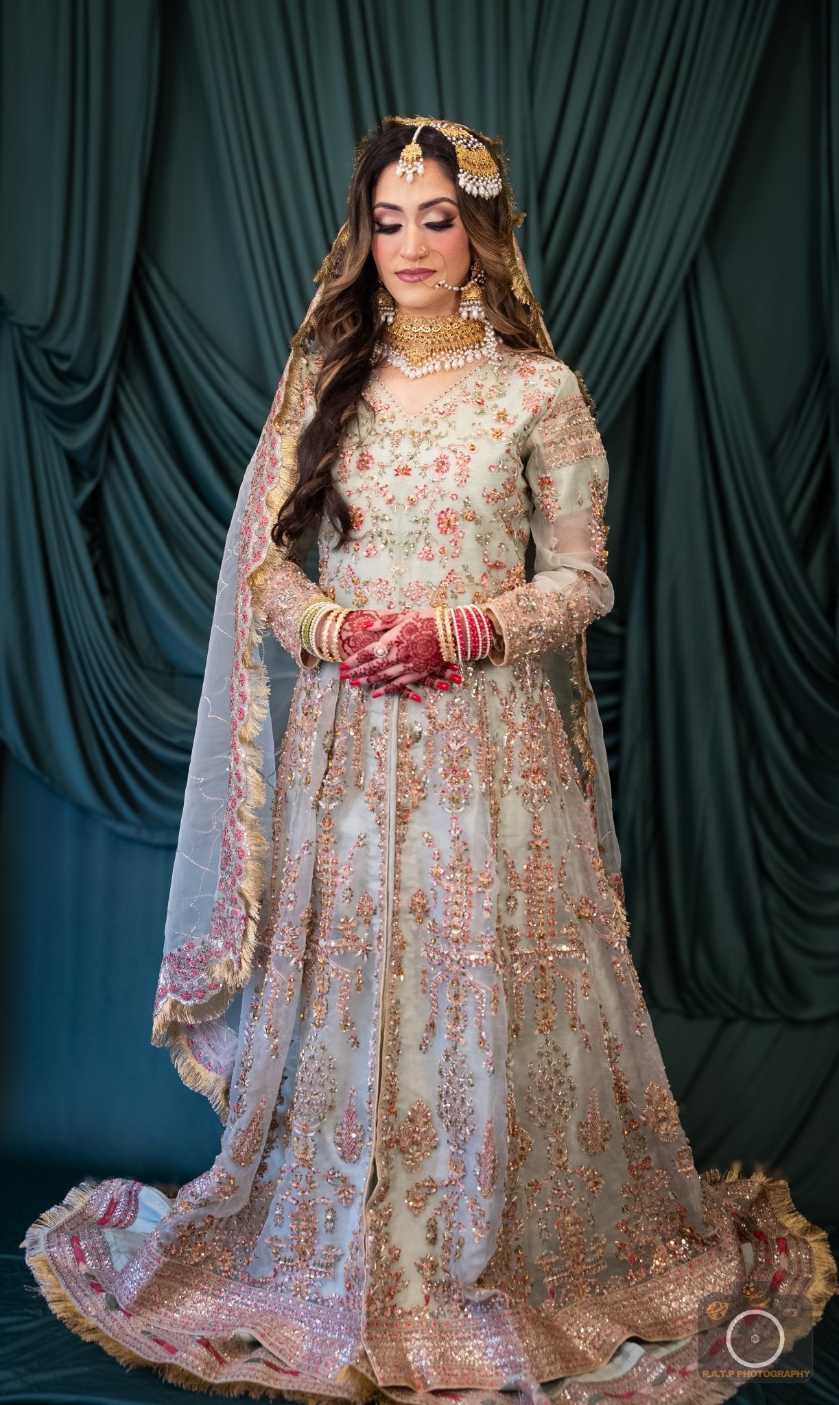 • Clothing: Embroidered/Printed suit for women - Made of best quality fabric - lawn or linen or chiffon - pure silk - Available at Najma Designs & Co. • Jewelry: Gold - plated stud earrings for