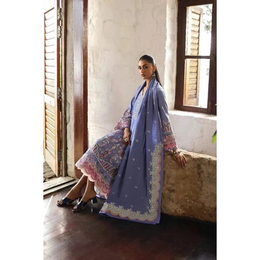 Qalamkar Purple/Pink Embroidered - NajmaDesigns & Co.