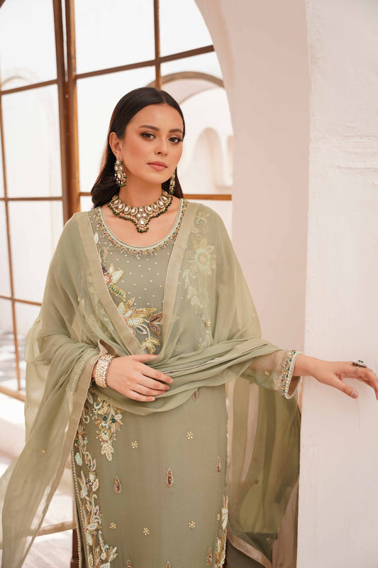 • Clothing: Embroidered/Printed suit for women - Made of best quality fabric - lawn or linen or chiffon - pure silk - Available at Najma Designs & Co. • Jewelry: Gold - plated stud earrings for