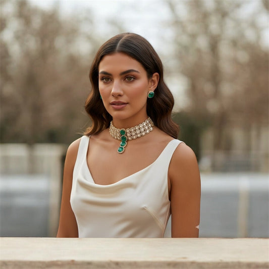 • Clothing: Embroidered/Printed suit for women - Made of best quality fabric - lawn or linen or chiffon - pure silk - Available at Najma Designs & Co. • Jewelry: Gold - plated stud earrings for