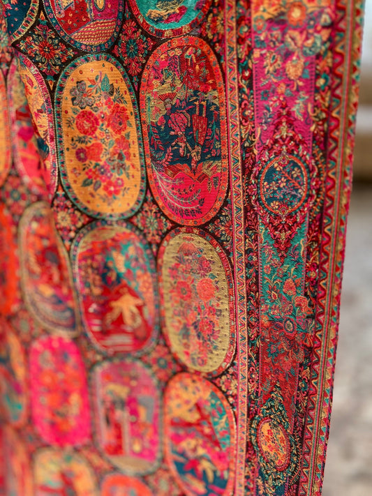 • Clothing: Embroidered/Printed suit for women - Made of best quality fabric - lawn or linen or chiffon - pure silk - Available at Najma Designs & Co. • Jewelry: Gold - plated stud earrings for