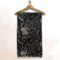 EMBROIDERED VELVET SHAWL Black - NajmaDesigns & Co.