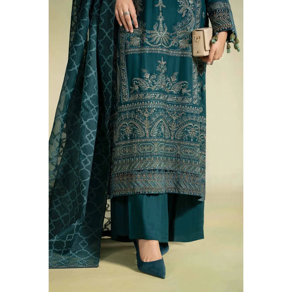 • Clothing: Embroidered/Printed suit for women - Made of best quality fabric - lawn or linen or chiffon - pure silk - Available at Najma Designs & Co. • Jewelry: Gold - plated stud earrings for