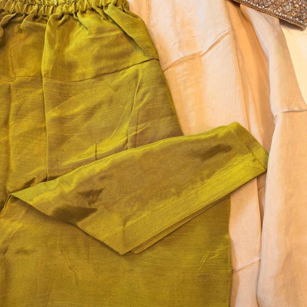 Zehra Lime Silk Set - NajmaDesigns & Co.