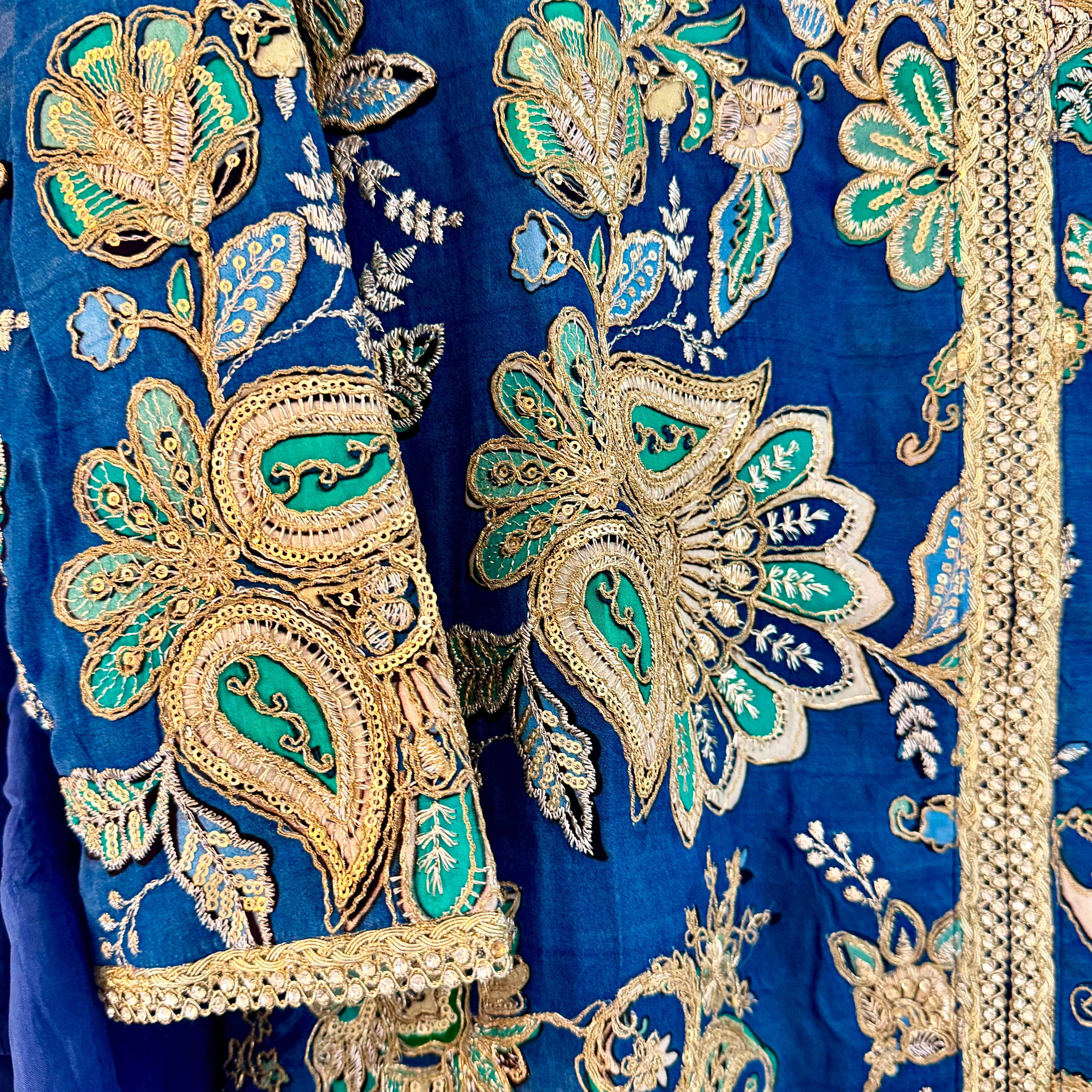 Azure Paisley Silk Set