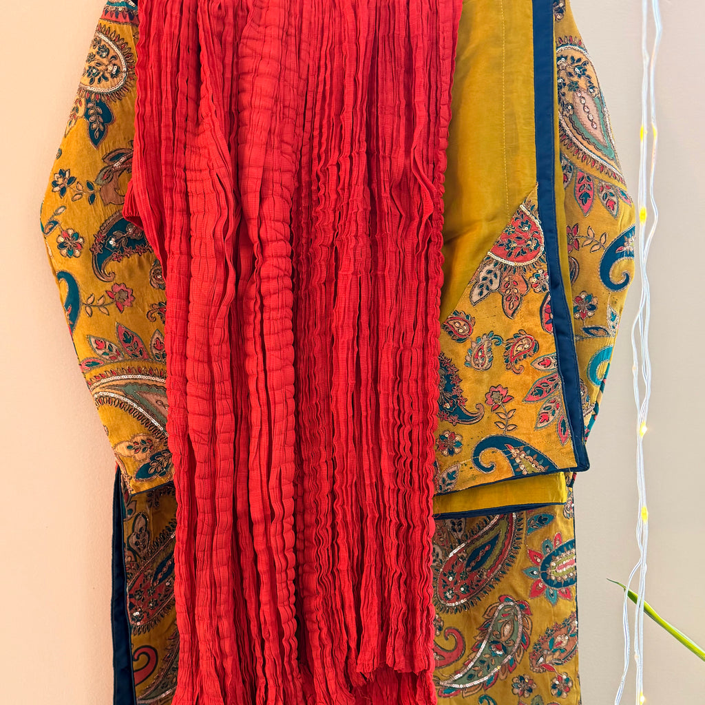 Zehra Lime Silk Set - NajmaDesigns & Co.