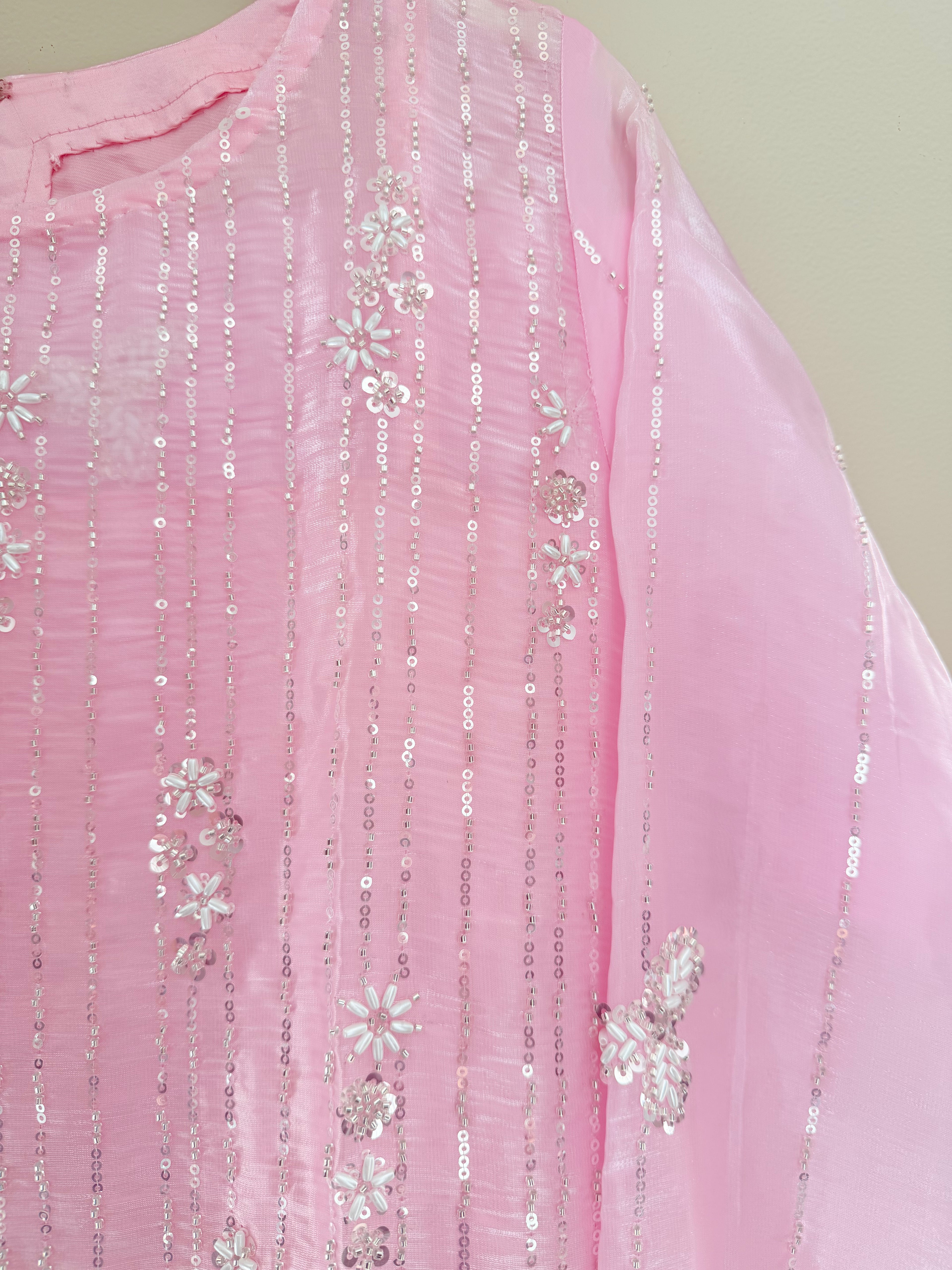 Bubblegum Pink Embroidered 3 Piece Suit