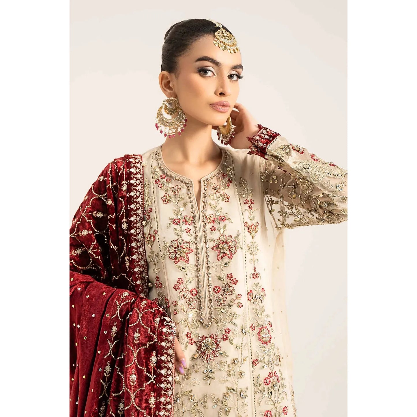 MARIA B Embroidered Organza Suit