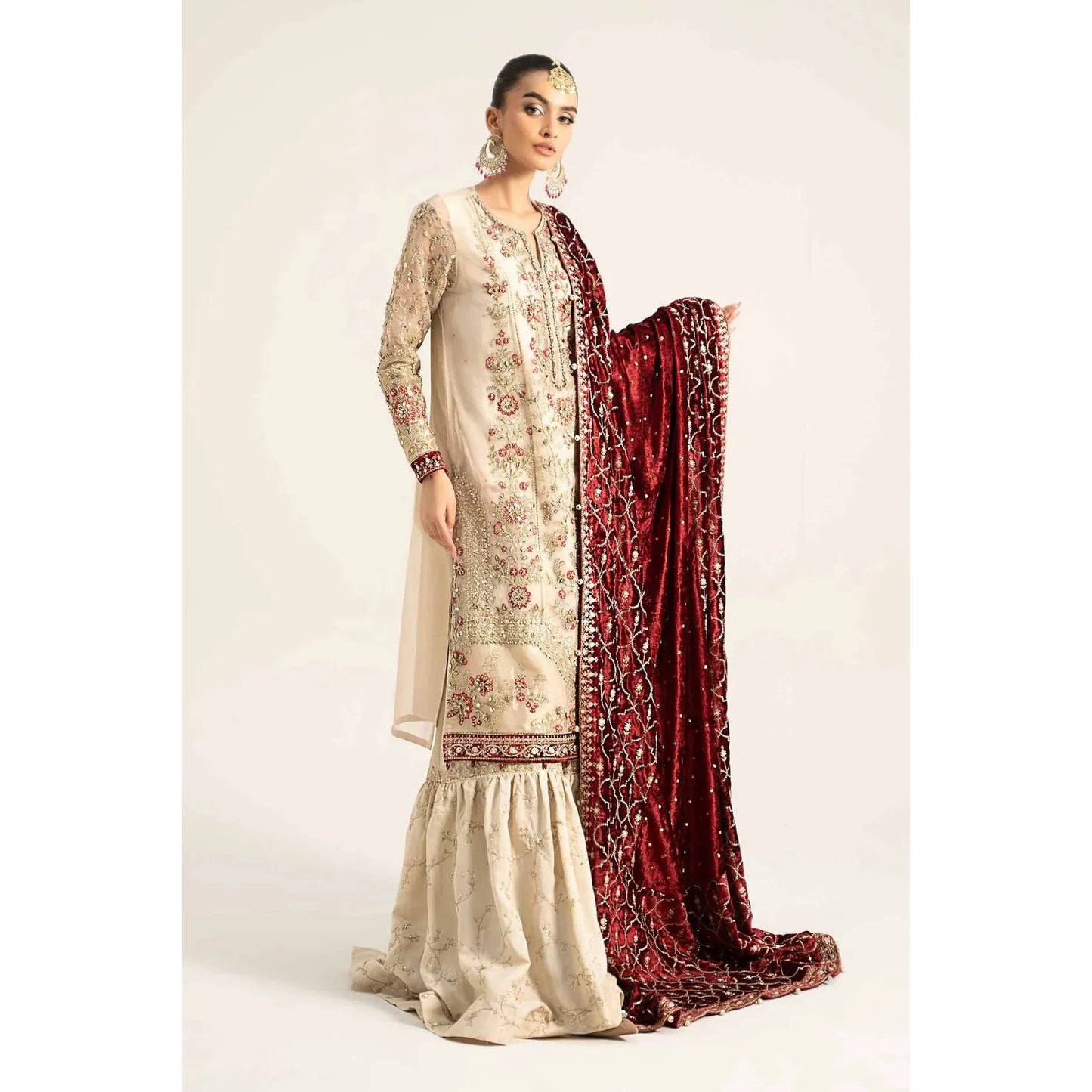 MARIA B Embroidered Organza Suit