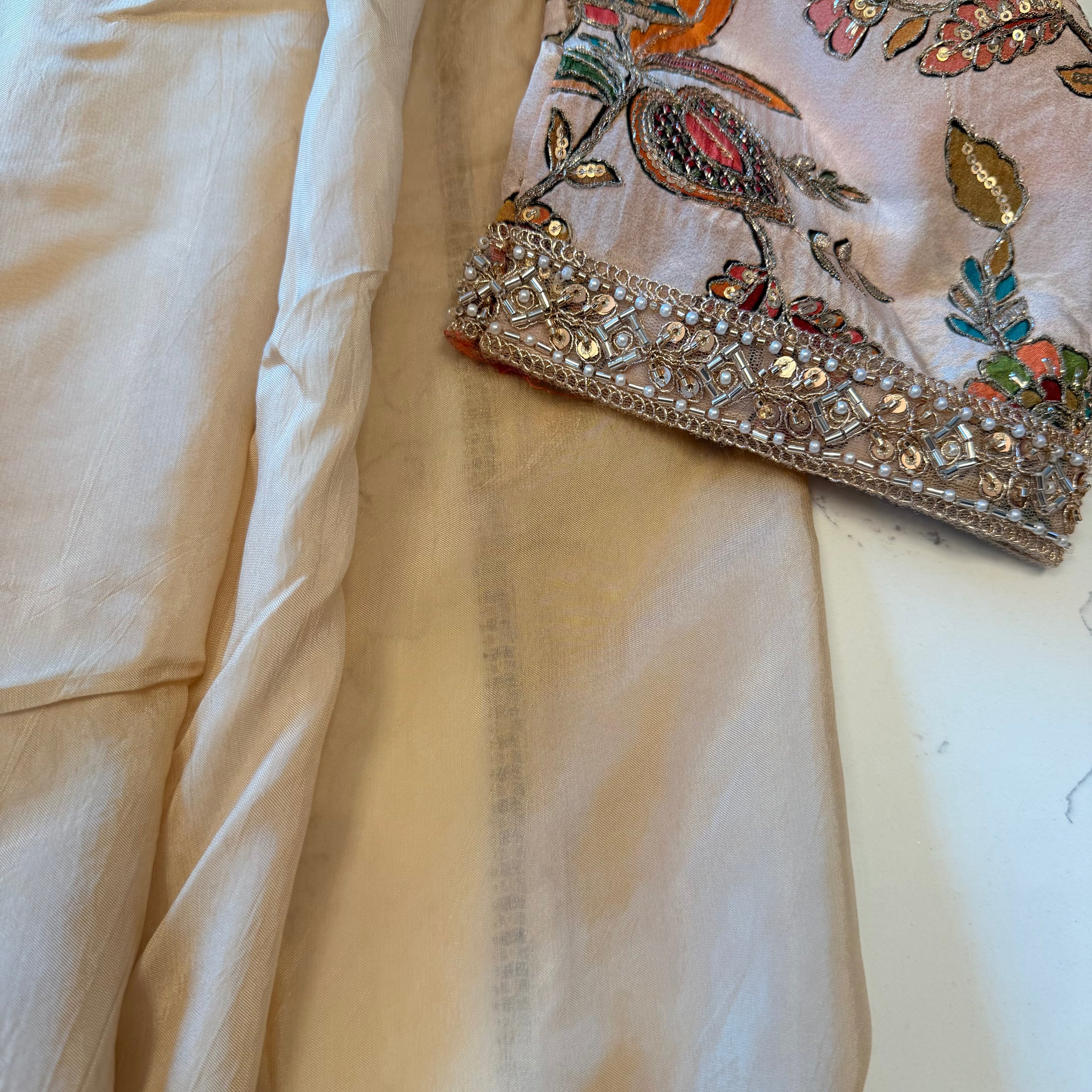 Ivory Noor Silk Ensemble Silk Set