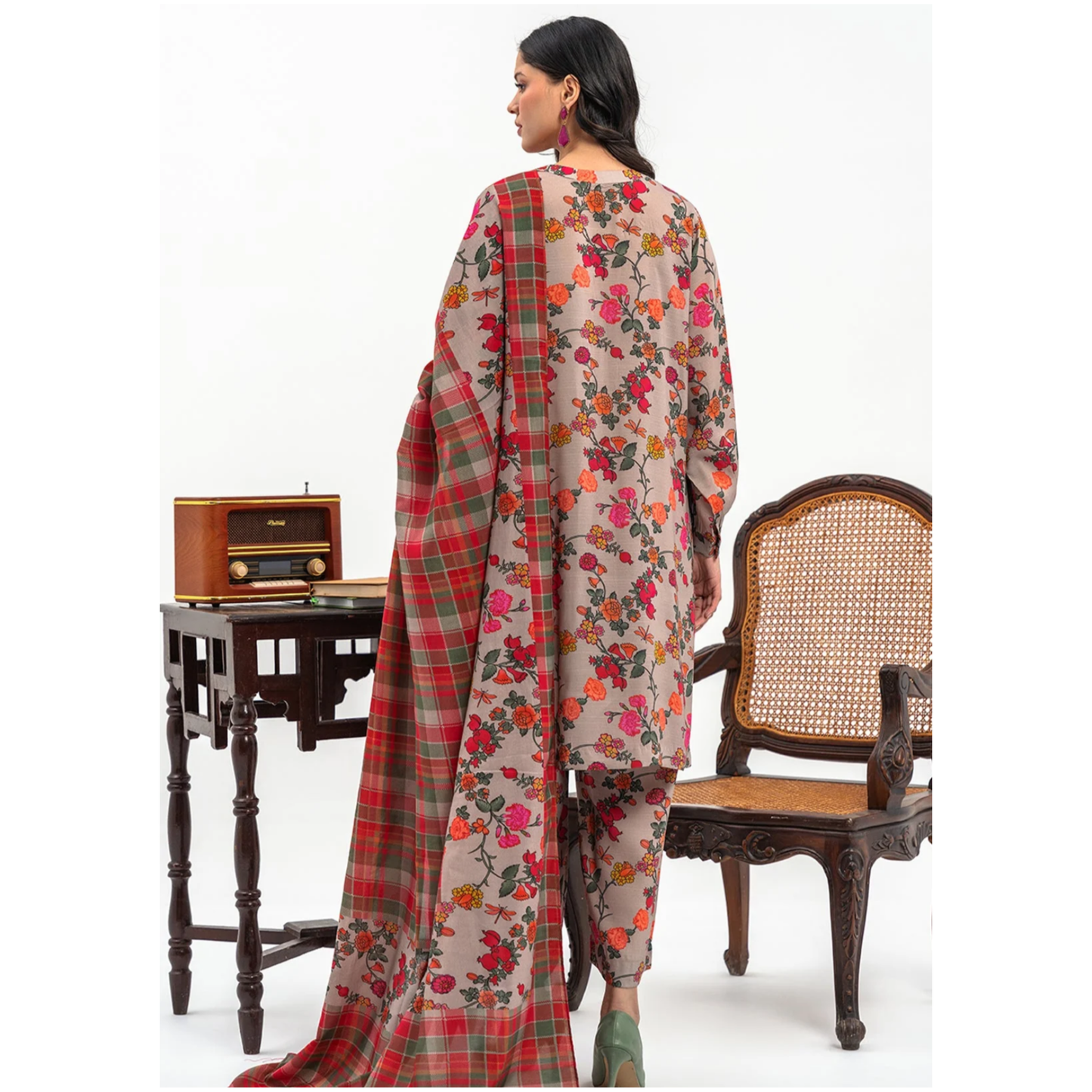 Charizma-3-PC PRINTED STAPLE SHIRT WITH STAPLE DUPATTA AND TROUSER