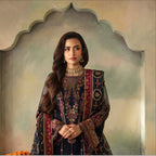 Seren – Saad Shaikh | Embroidered Organza 3-Piece Suit with Raw Silk Trouser