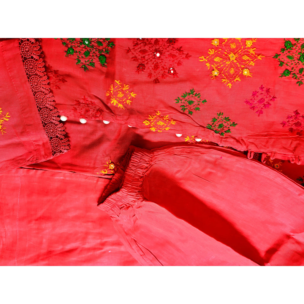 Stitched Hand embroidered suits - Bhawalpur - NajmaDesigns & Co.