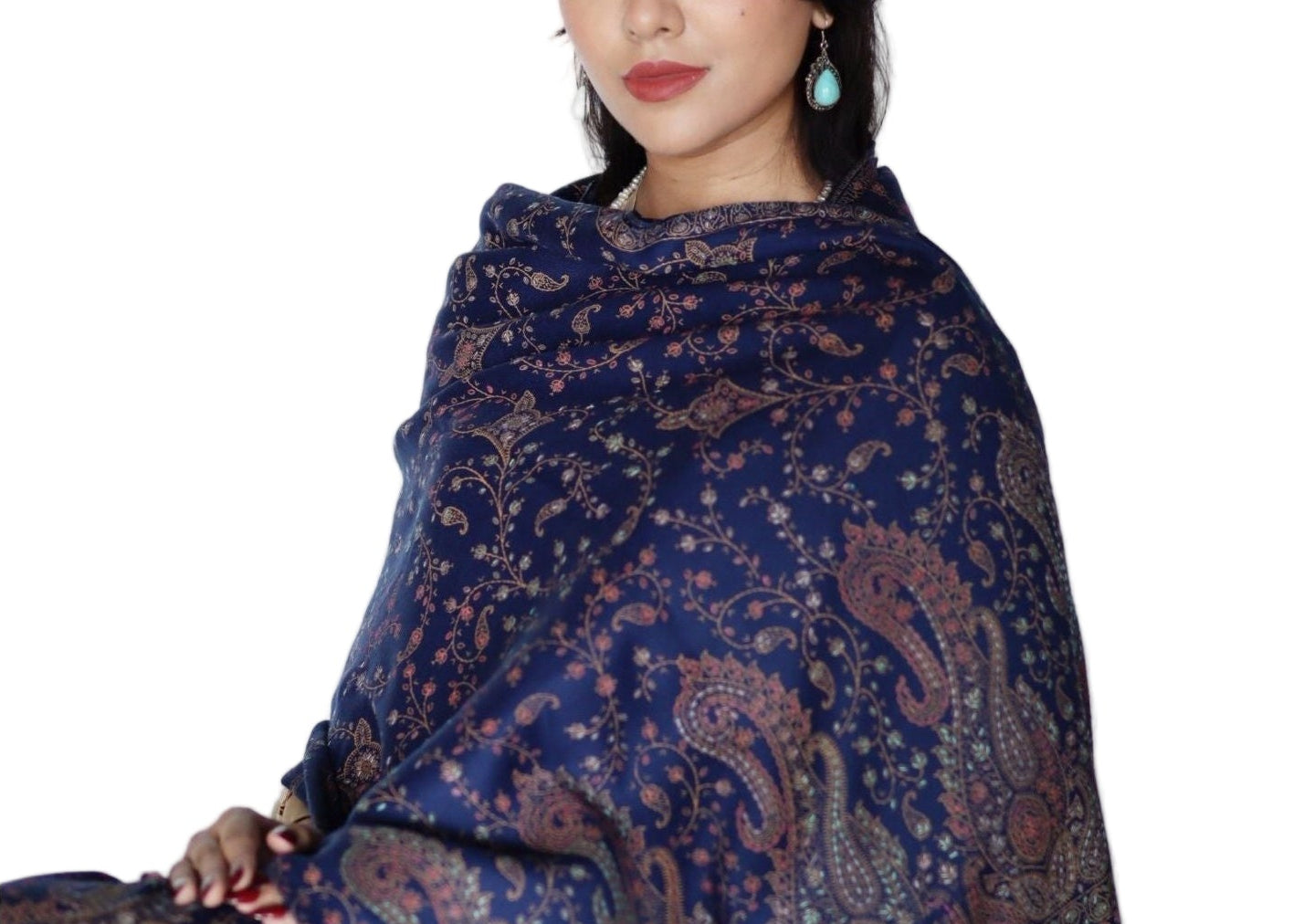 • Clothing: Embroidered/Printed suit for women - Made of best quality fabric - lawn or linen or chiffon - pure silk - Available at Najma Designs & Co. • Jewelry: Gold - plated stud earrings for