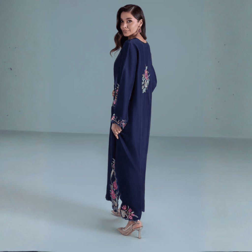 • Clothing: Embroidered/Printed suit for women - Made of best quality fabric - lawn or linen or chiffon - pure silk - Available at Najma Designs & Co. • Jewelry: Gold - plated stud earrings for