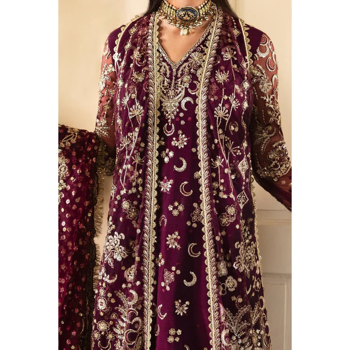 • Clothing: Embroidered/Printed suit for women - Made of best quality fabric - lawn or linen or chiffon - pure silk - Available at Najma Designs & Co. • Jewelry: Gold - plated stud earrings for