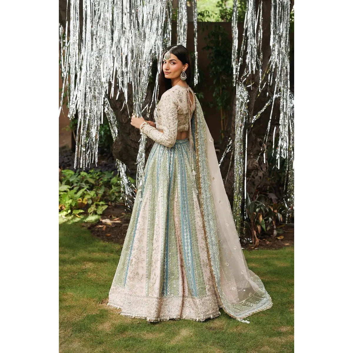 • Clothing: Embroidered/Printed suit for women - Made of best quality fabric - lawn or linen or chiffon - pure silk - Available at Najma Designs & Co. • Jewelry: Gold - plated stud earrings for