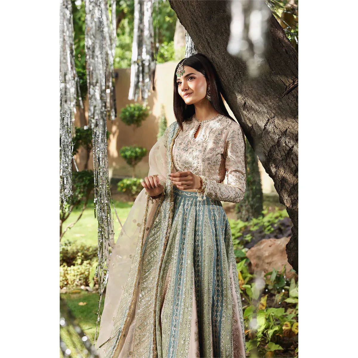 • Clothing: Embroidered/Printed suit for women - Made of best quality fabric - lawn or linen or chiffon - pure silk - Available at Najma Designs & Co. • Jewelry: Gold - plated stud earrings for
