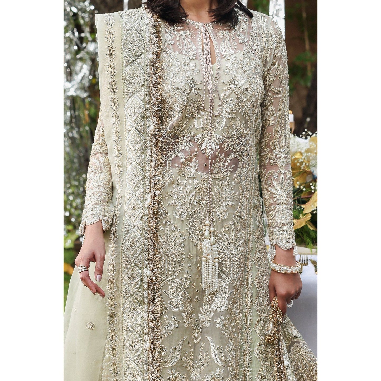 • Clothing: Embroidered/Printed suit for women - Made of best quality fabric - lawn or linen or chiffon - pure silk - Available at Najma Designs & Co. • Jewelry: Gold - plated stud earrings for