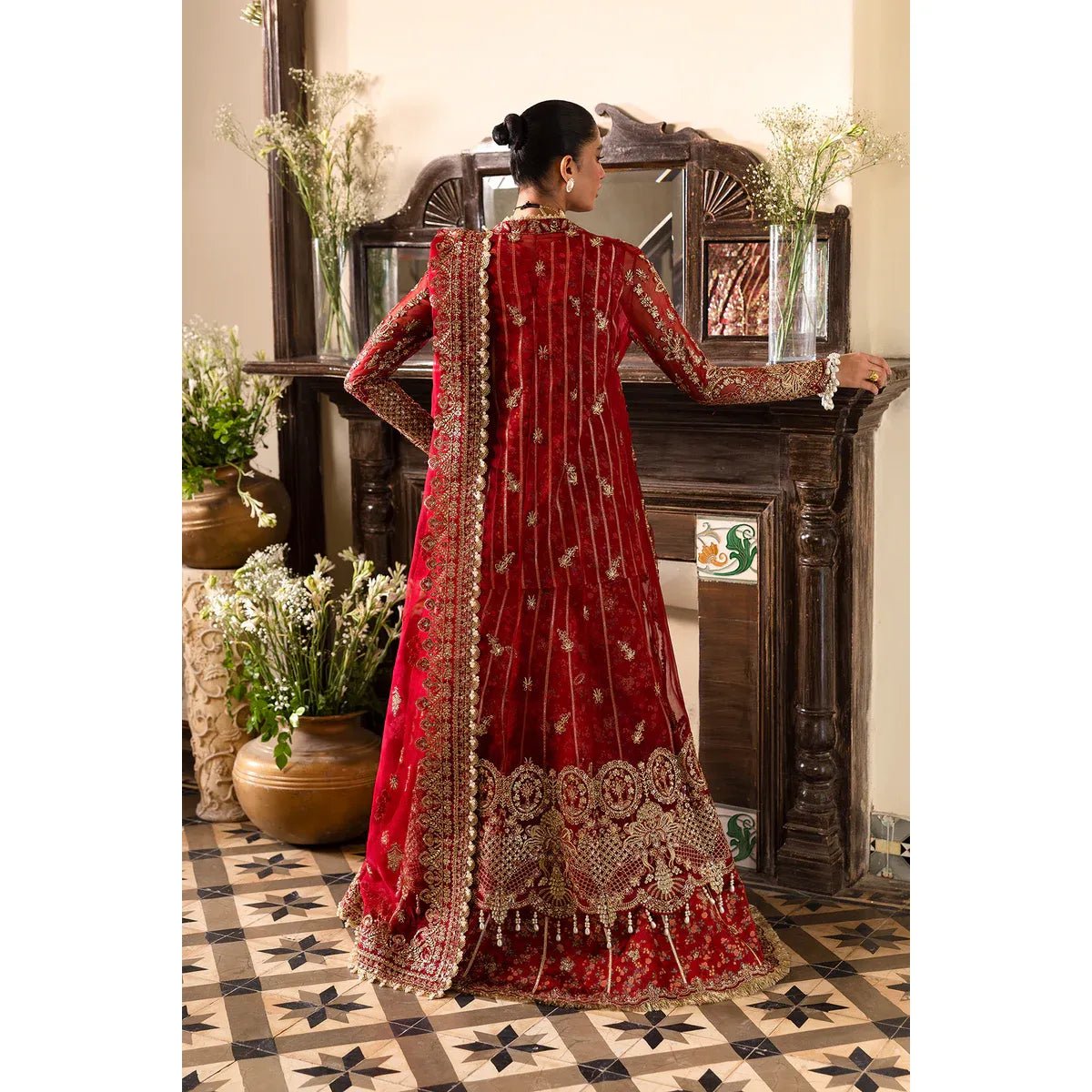 • Clothing: Embroidered/Printed suit for women - Made of best quality fabric - lawn or linen or chiffon - pure silk - Available at Najma Designs & Co. • Jewelry: Gold - plated stud earrings for