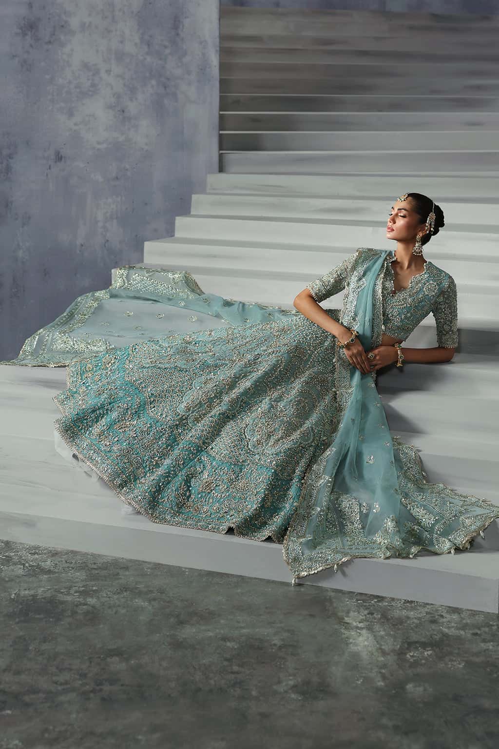 • Clothing: Embroidered/Printed suit for women - Made of best quality fabric - lawn or linen or chiffon - pure silk - Available at Najma Designs & Co. • Jewelry: Gold - plated stud earrings for