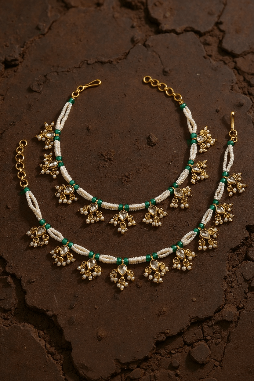 • Clothing: Embroidered/Printed suit for women - Made of best quality fabric - lawn or linen or chiffon - pure silk - Available at Najma Designs & Co. • Jewelry: Gold - plated stud earrings for