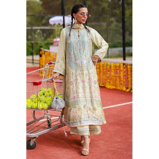 • Clothing: Embroidered/Printed suit for women - Made of best quality fabric - lawn or linen or chiffon - pure silk - Available at Najma Designs & Co. • Jewelry: Gold - plated stud earrings for