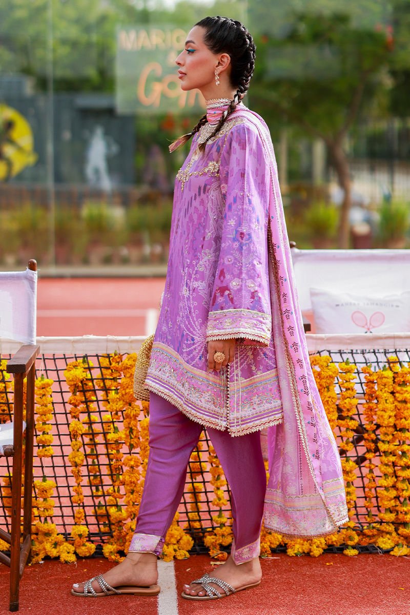 • Clothing: Embroidered/Printed suit for women - Made of best quality fabric - lawn or linen or chiffon - pure silk - Available at Najma Designs & Co. • Jewelry: Gold - plated stud earrings for