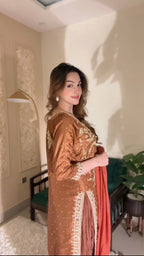 • Clothing: Embroidered/Printed suit for women - Made of best quality fabric - lawn or linen or chiffon - pure silk - Available at Najma Designs & Co. • Jewelry: Gold - plated stud earrings for