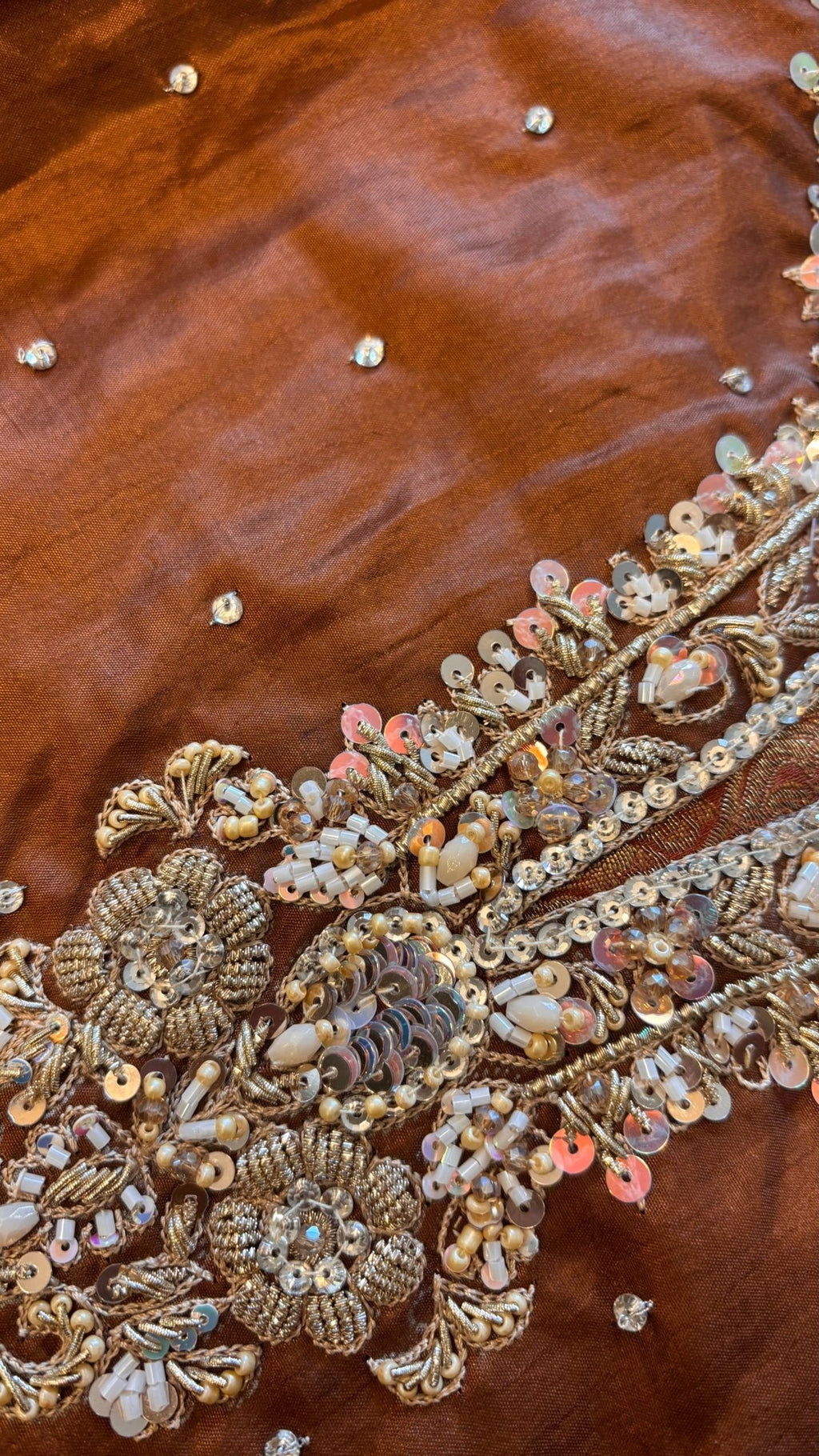 • Clothing: Embroidered/Printed suit for women - Made of best quality fabric - lawn or linen or chiffon - pure silk - Available at Najma Designs & Co. • Jewelry: Gold - plated stud earrings for