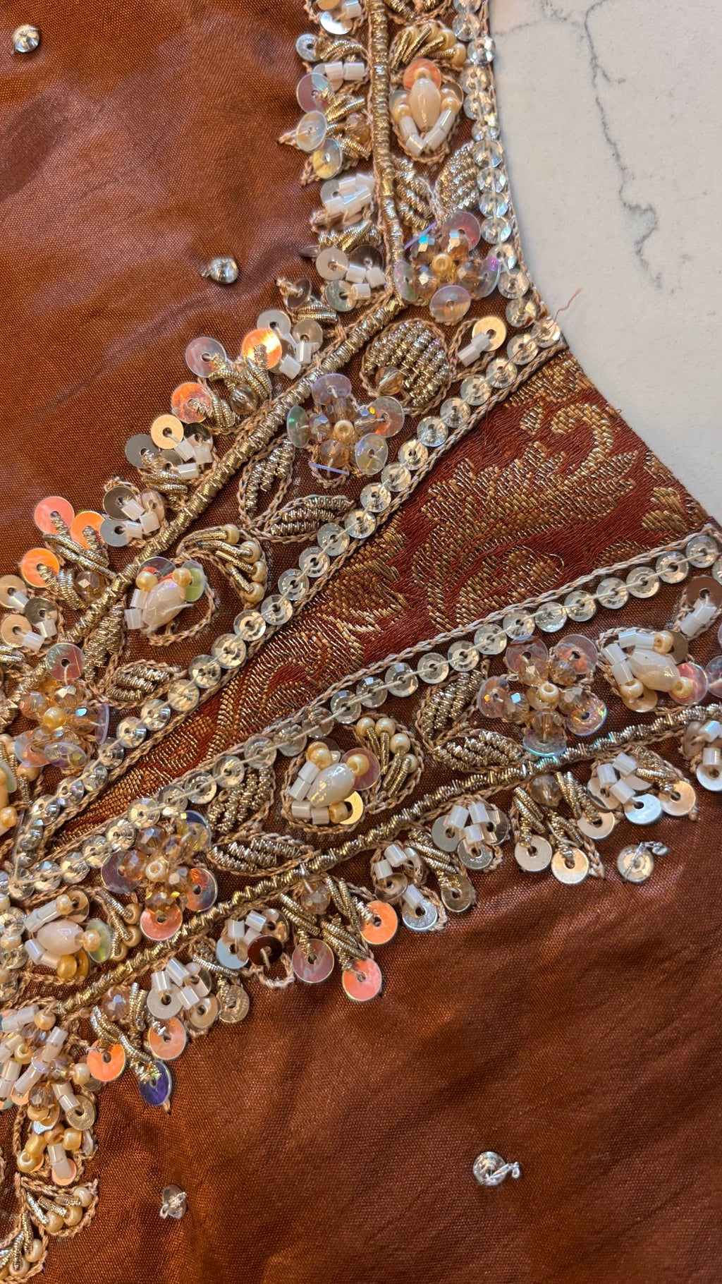 • Clothing: Embroidered/Printed suit for women - Made of best quality fabric - lawn or linen or chiffon - pure silk - Available at Najma Designs & Co. • Jewelry: Gold - plated stud earrings for