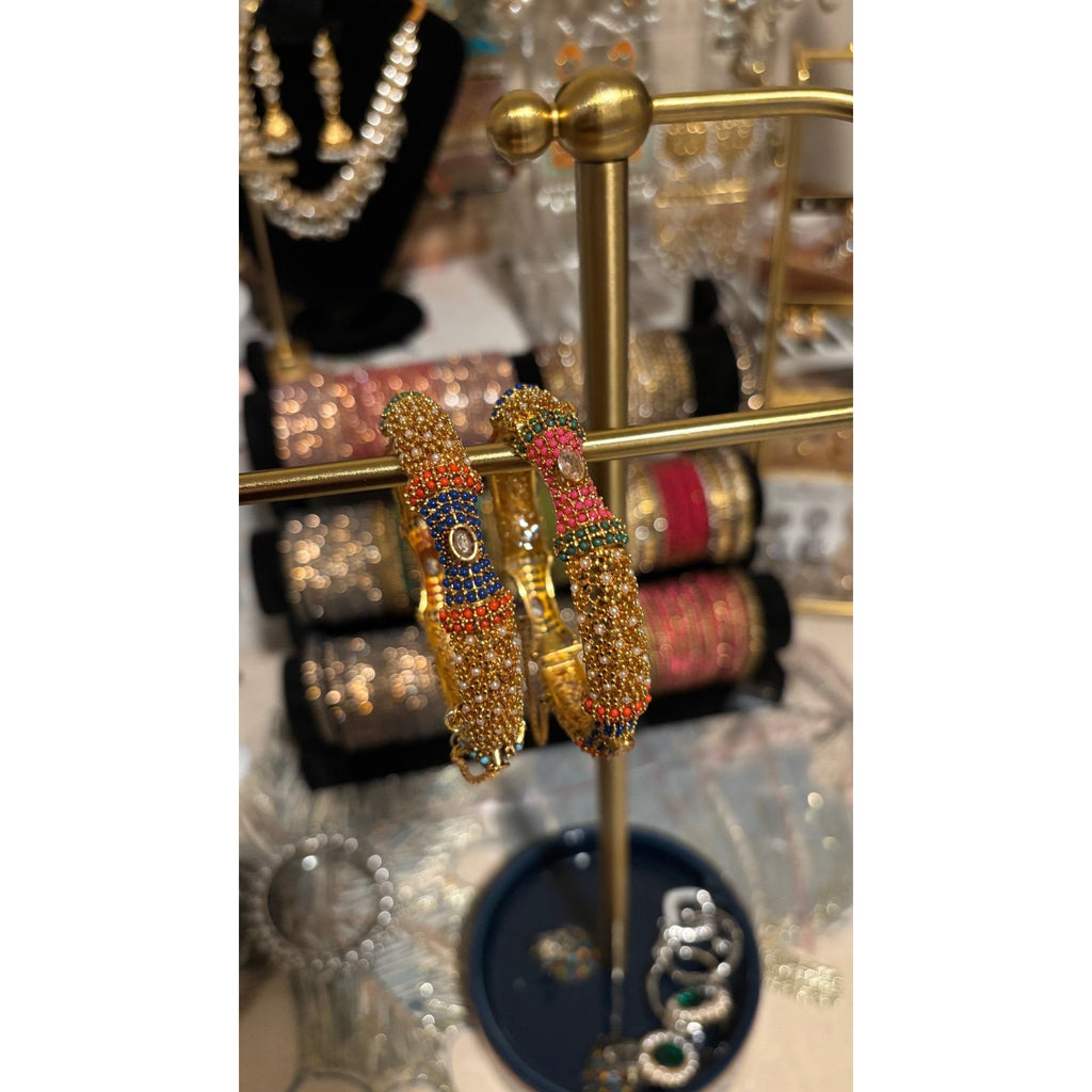 • Clothing: Embroidered/Printed suit for women - Made of best quality fabric - lawn or linen or chiffon - pure silk - Available at Najma Designs & Co. • Jewelry: Gold - plated stud earrings for